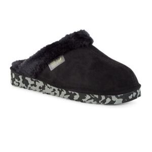 DR SCHOLL’S faux fur black slippers
